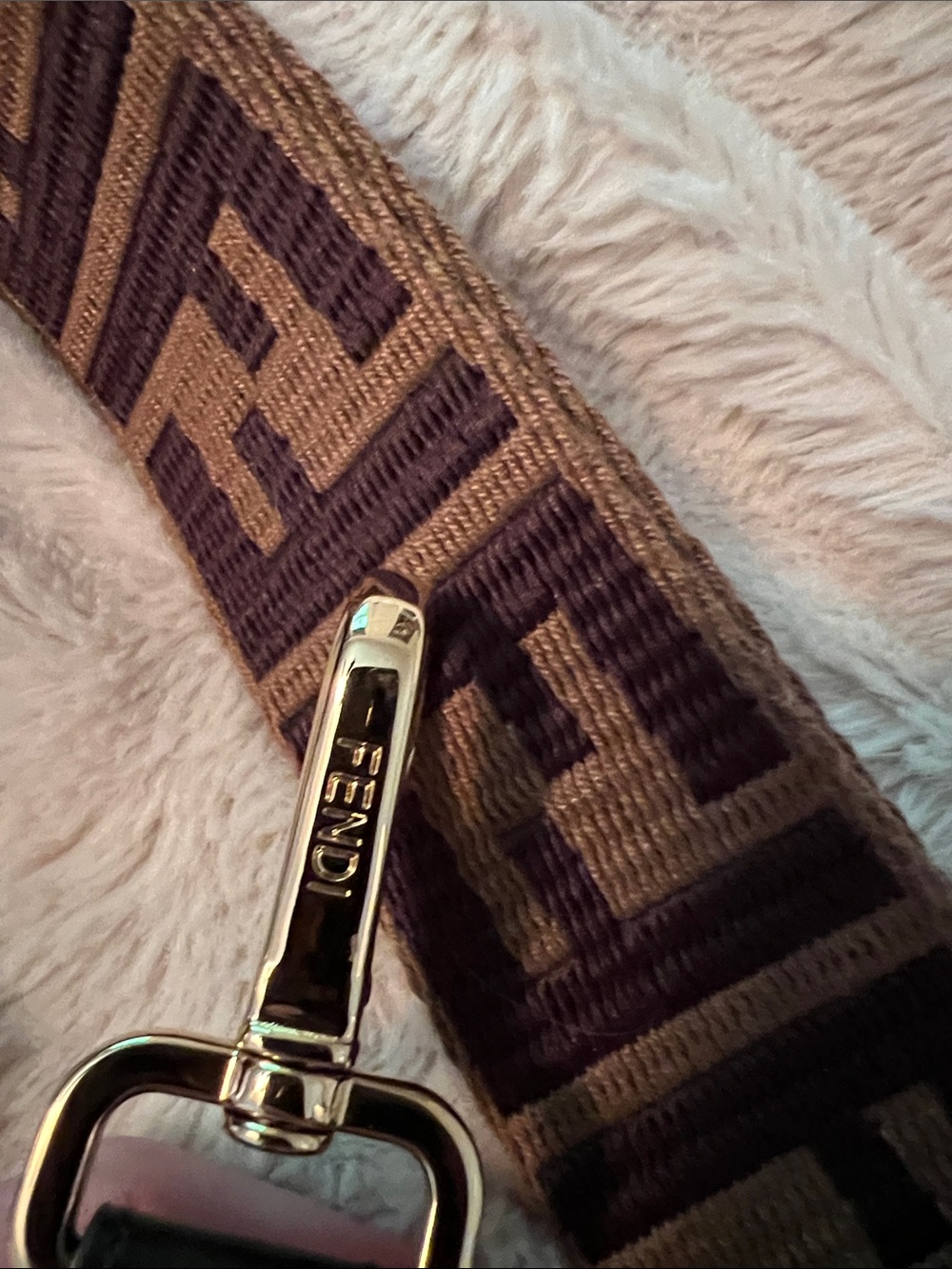 Authentic Fendi Brown Monogram Adjustable Messenger Bag Strap - Picture 7 of 15